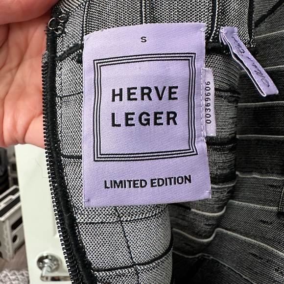 Herve Leger Denisa Jagged-Pike Jacquard Bandage Dress: Size Small - Picture 4 of 7